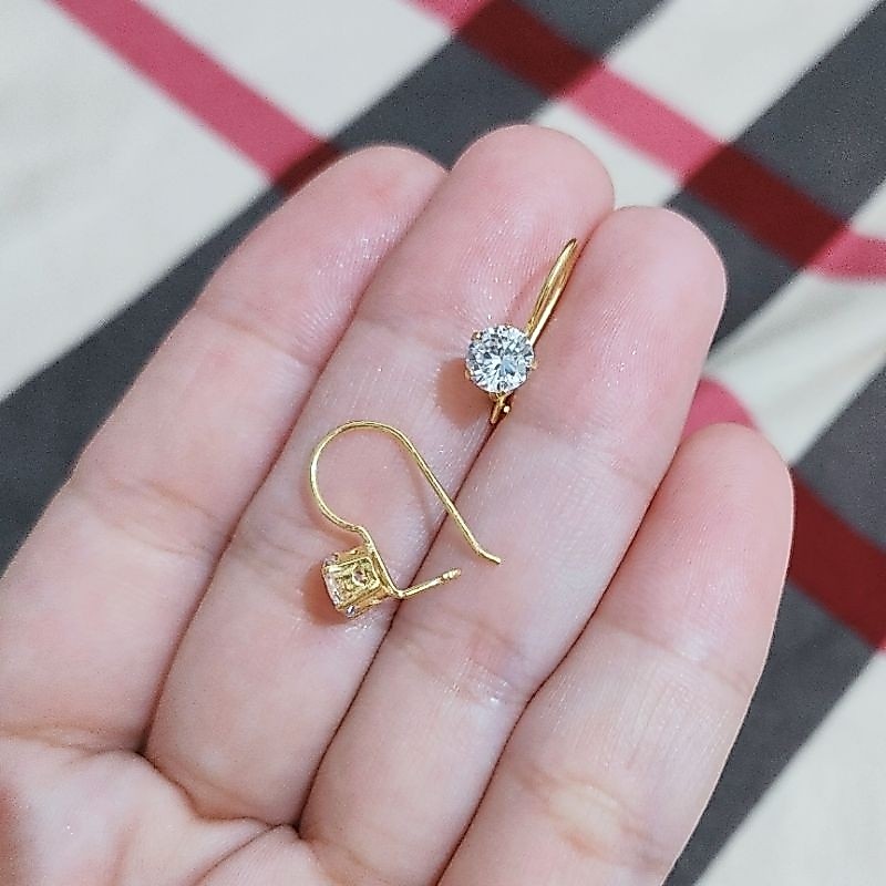ANTING MATA DESI 0.5 GRAM ASLI SIVER 925 LAPIS EMAS