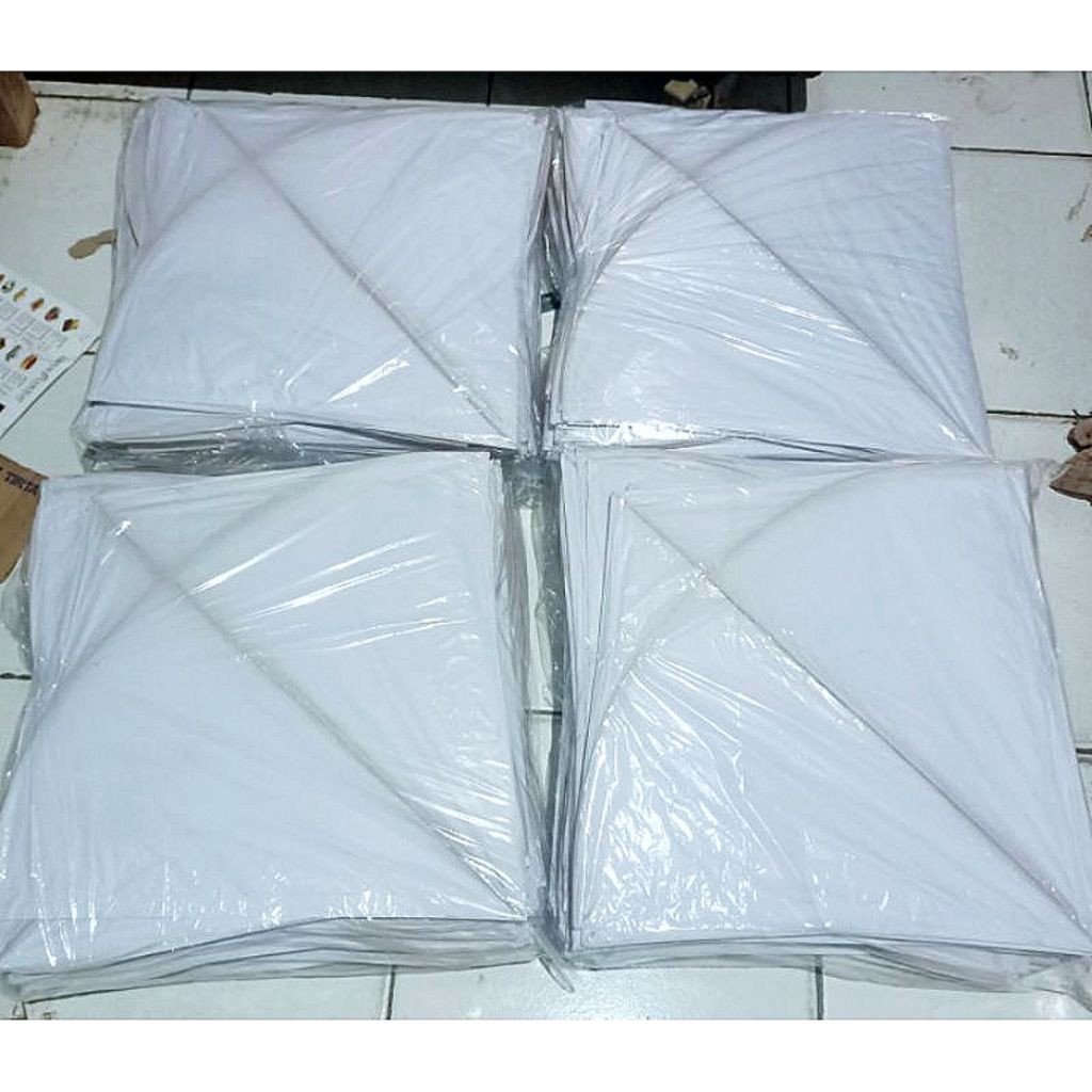 PROMO Layangan Kertas Polos Putih Ukuran 58 min beli 10 layangan siluman