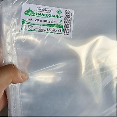 Plastik PP 20x40x08 0.5kg / Plastik PP Tebal / PP 20X40X08 / Plastik Sealer / PP Sealer / PP Kaca