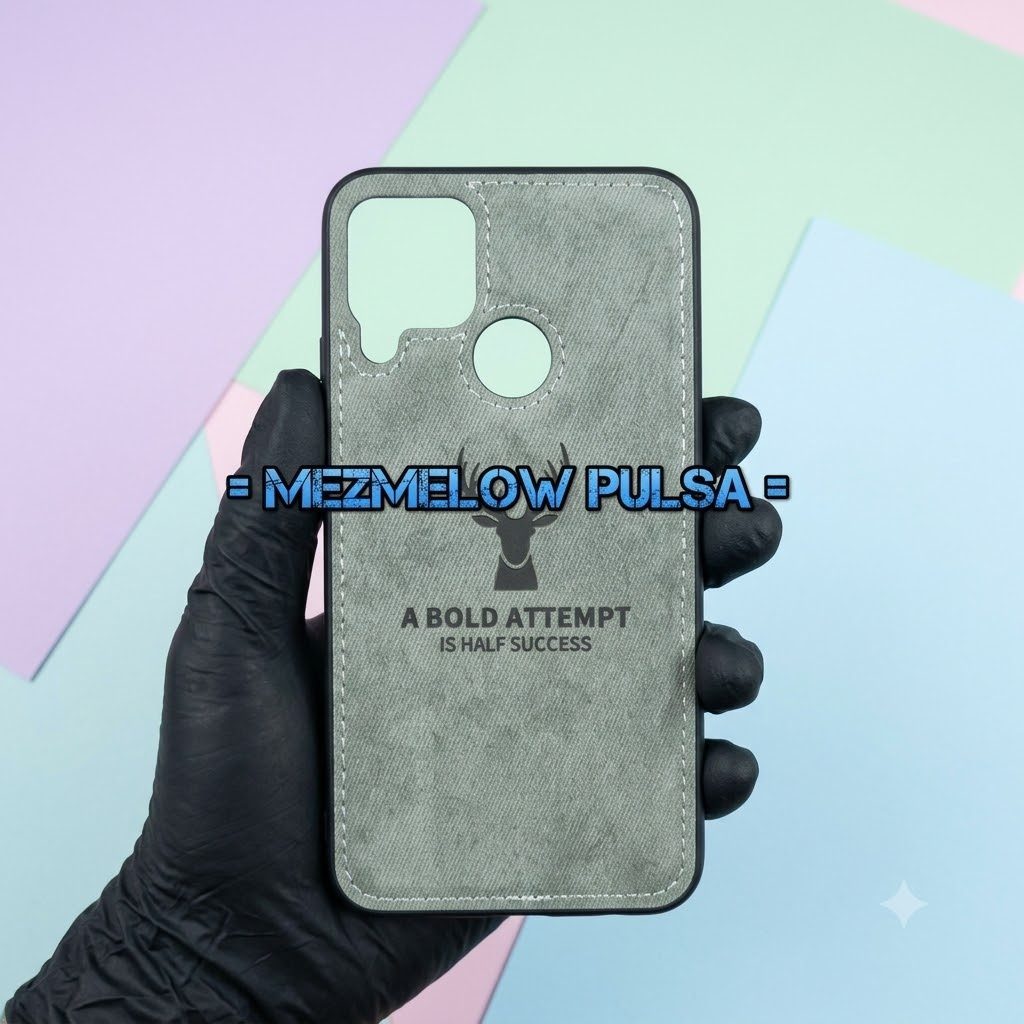 Case Cloth Jeans / Case Canvas Model Gambar Rusa Case REALME C15 / NARZO 20 / REALME C25