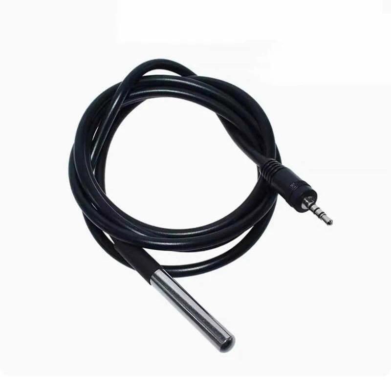 Kabel Audio 1M 25mm Paket Stainless Steel Tahan Air DS18b20 Probe Suhu Sensor Suhu DS18B20 Kabel Tah