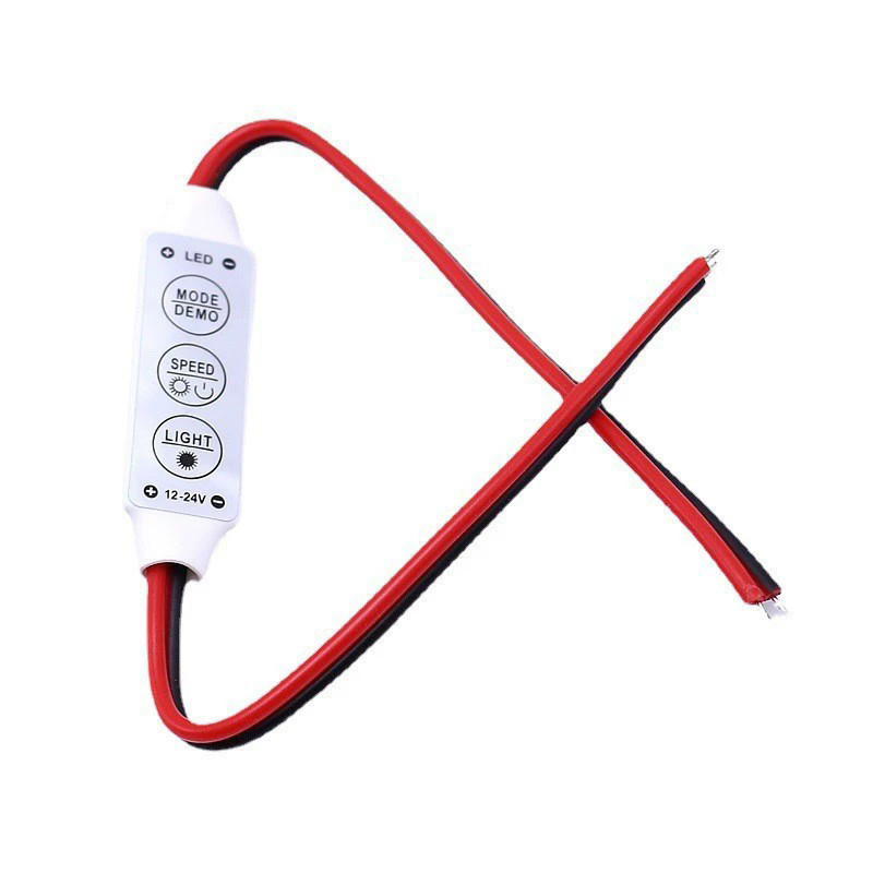LED Controller Mini 12-24V RGB Dimmer Strobe Flash Modul Lampu Motor Booth Foto Aquarium Awet