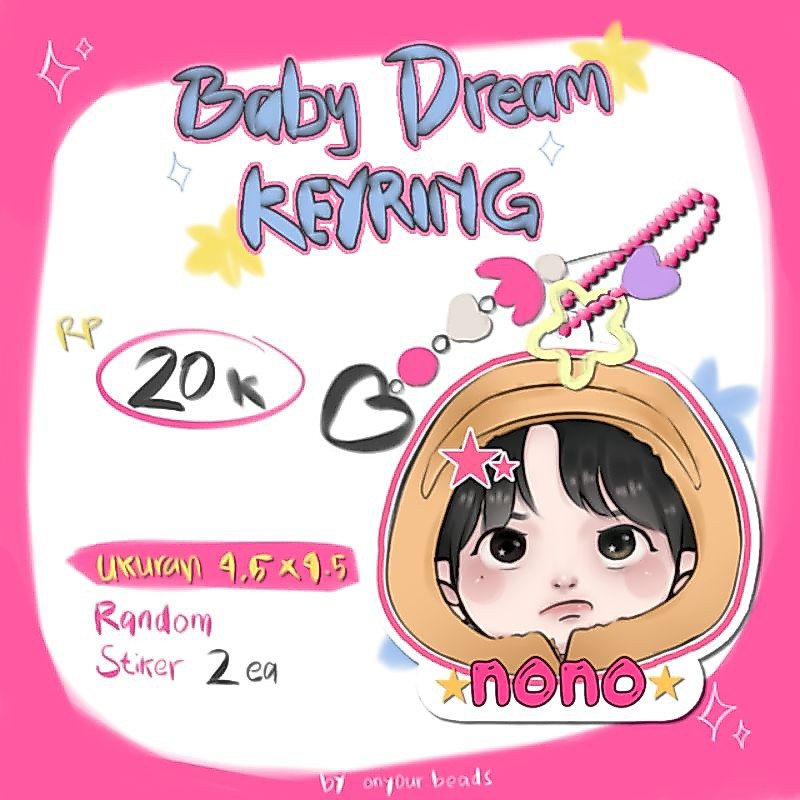 Baby Dream Keychain | NCT Dream Keychain by ony0ur.beads | Keychain NCT Dream Fanart | Keychain Kpop