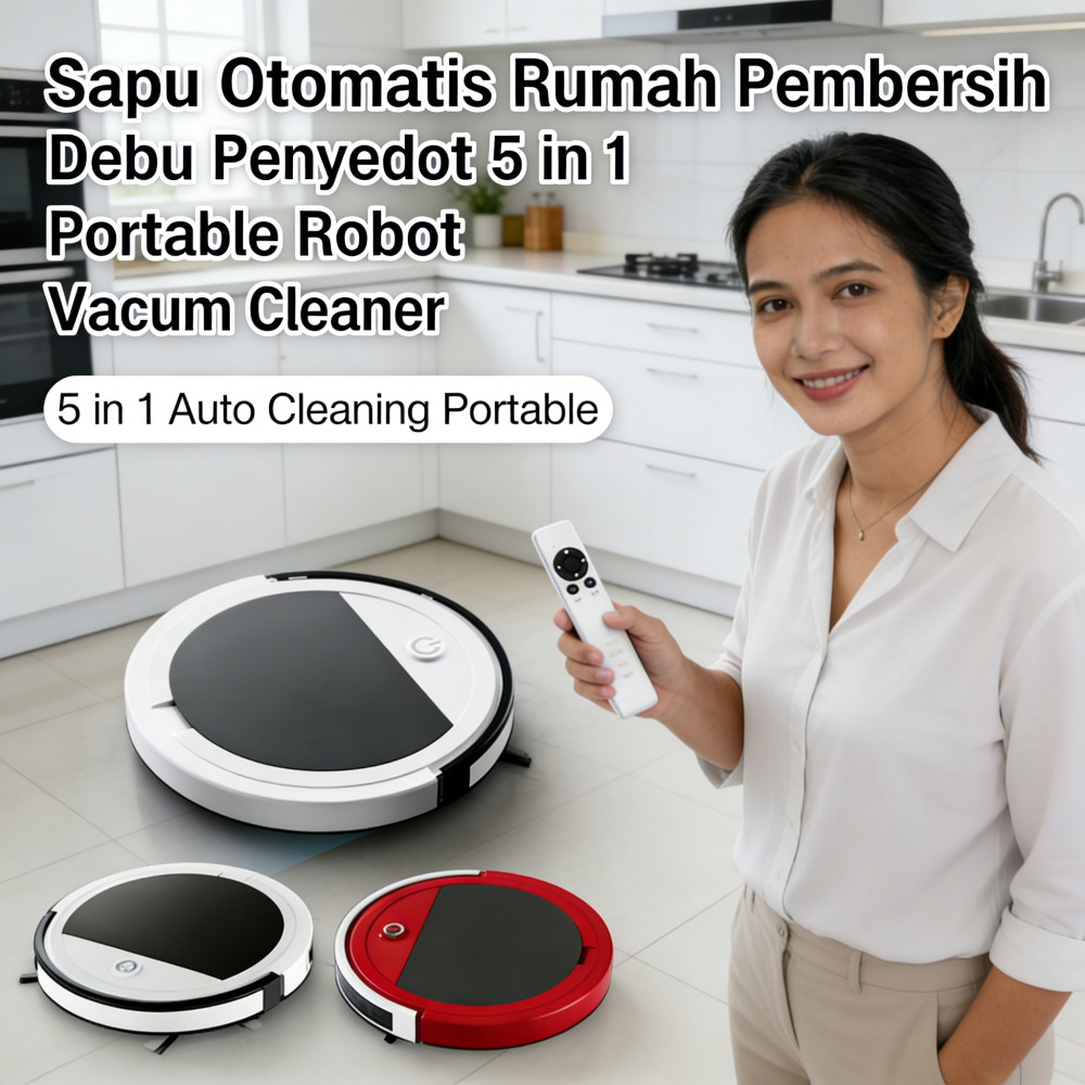 ROBOT DEBU PEL SAPU PEL VACUUM LANTAI PEL PEMBERSIH SMART IN 1 DEBU ROBOT