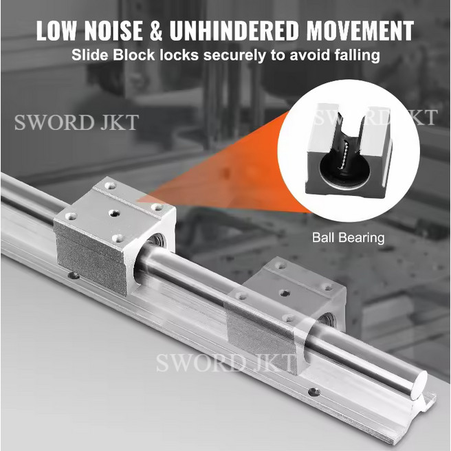 4PCS Set SBR16UU Linear Block Bearing Sliding 16MM Linear Guide Bearing Block CNC Rail Slider Alumin
