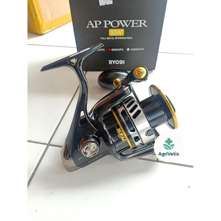 Reel Spinning Ryobi Ap Power SW 6000 8000 Salt Water Series Metal Body - 8000SW