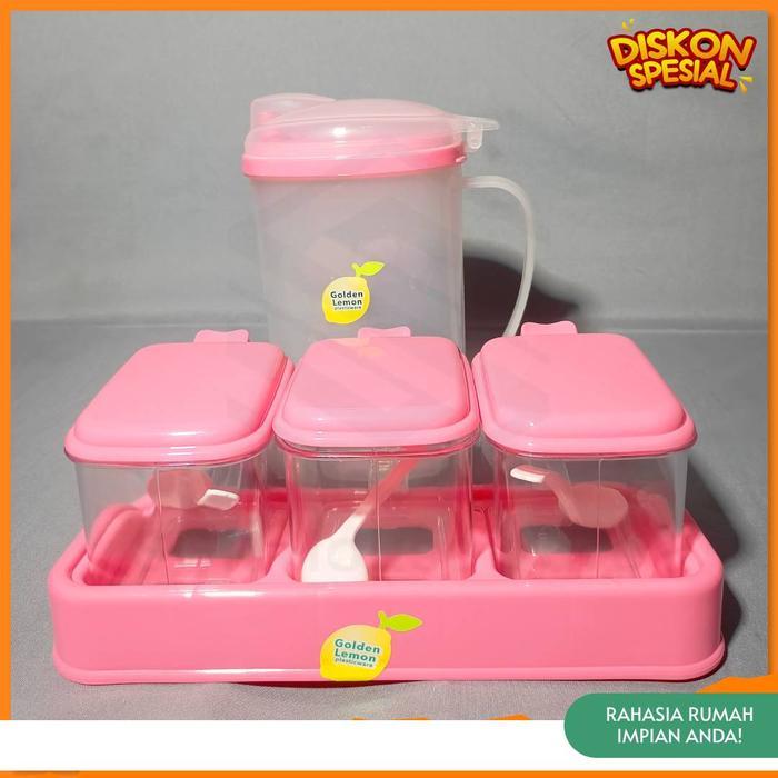 Promo [SGR Houseware] Promo Set Tempat Minyak Goreng + Tempat Bumbu Dapur 3 Sekat 4 Sekat Original -