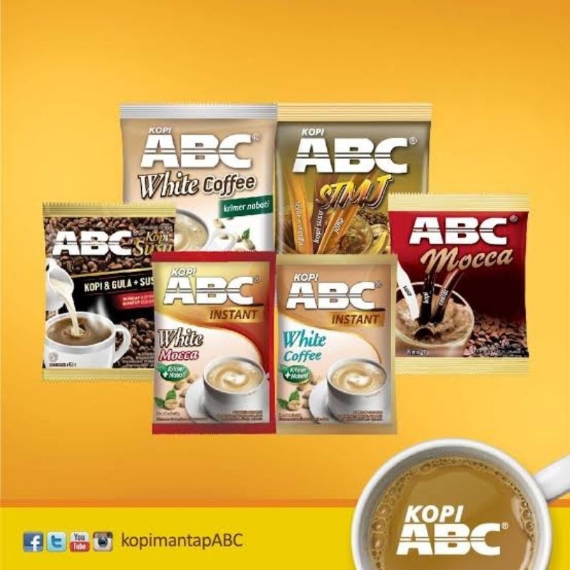 Kopi Abc Sacher jual ecer Susu mocca plus gula praktis 30gr Best Seller Jadi Nyatu Pas White coffe S