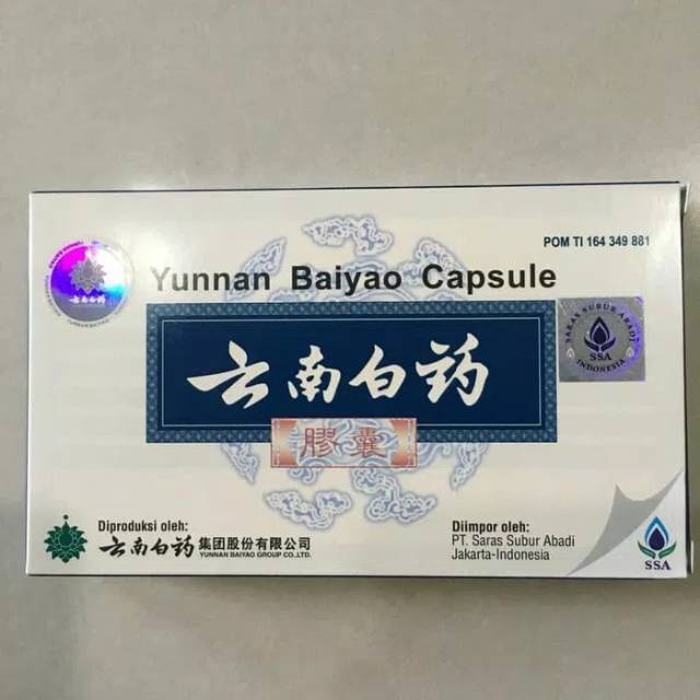 produk asli original Yunnan Baiyao Capsule isi 16 kapsul - obat untuk luka dalam