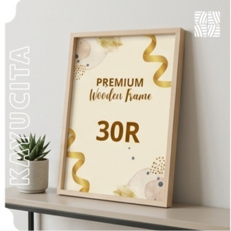 Bingkai Foto Kayu 30R JUMBO Frame Foto Bingkai Kayu Ukuran 30R 76.2 x 101.6 cm Bingkai Kayu Pinus Al