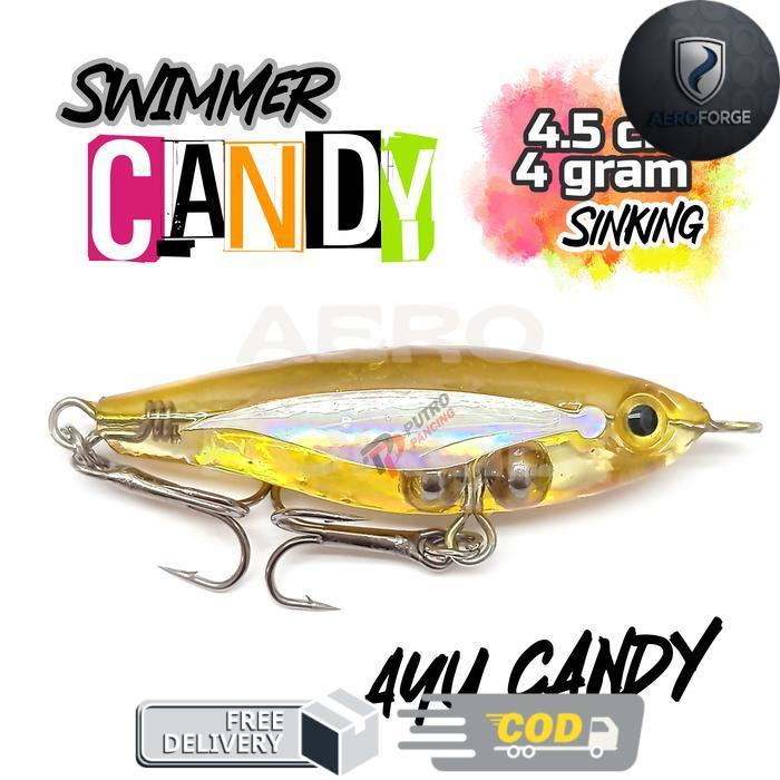 Lure Pencil Swim CANDY GT Lure Swimmer Sinking Bahan Resin Super Keras Hard Resin - Ayu Candy