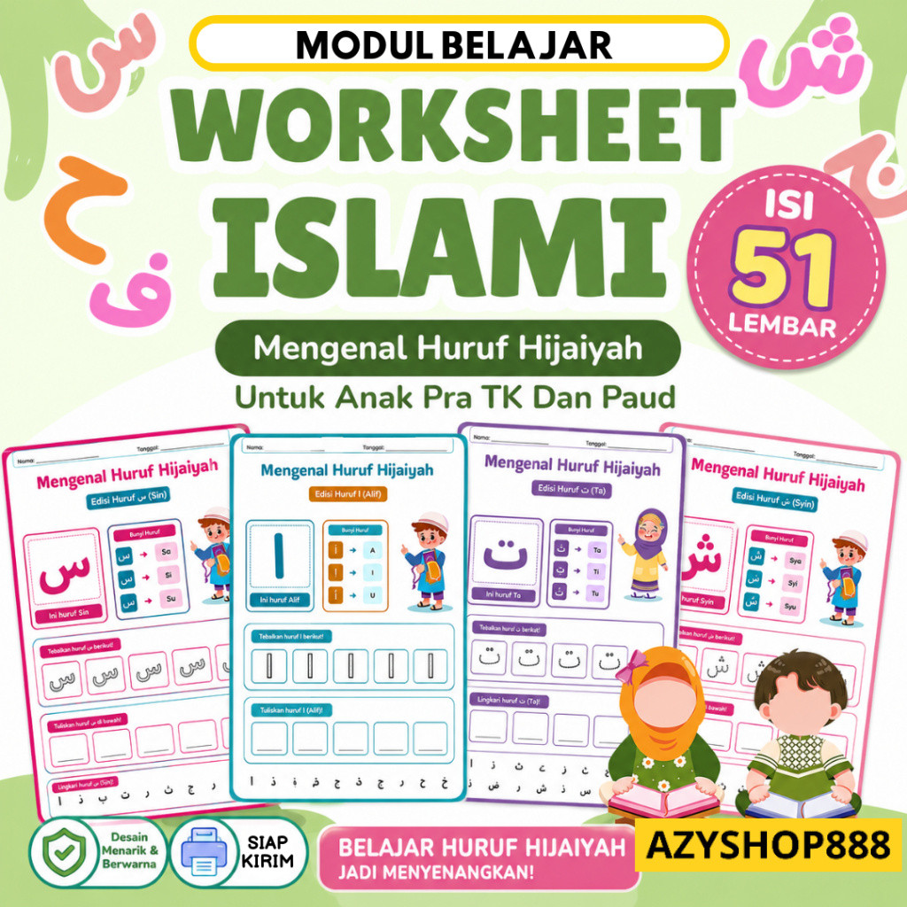 lembar worksheet anak mengenal huruf Hijaiyah Belajar Huruf Hijaiyah ada coding  Worksheet Islami Um