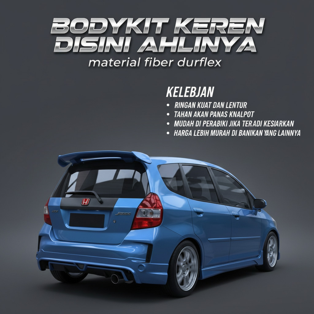 DISKON BODYKIT HONDA JAZZ GD3 BODYKIT JAZZ 2003 2004 2005 2006 2007 2008