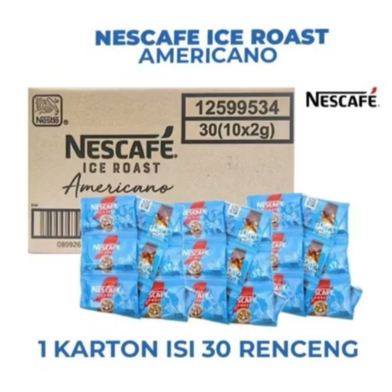 KARTON NESCAFE ICE ROAST AMERICANO 1 DUS (30 x10 SACHET) 2gr per 1 dus