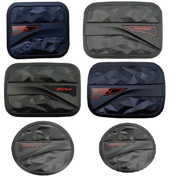 Tank Cover Avanza 2022 Premium Hitam Doff List Putih