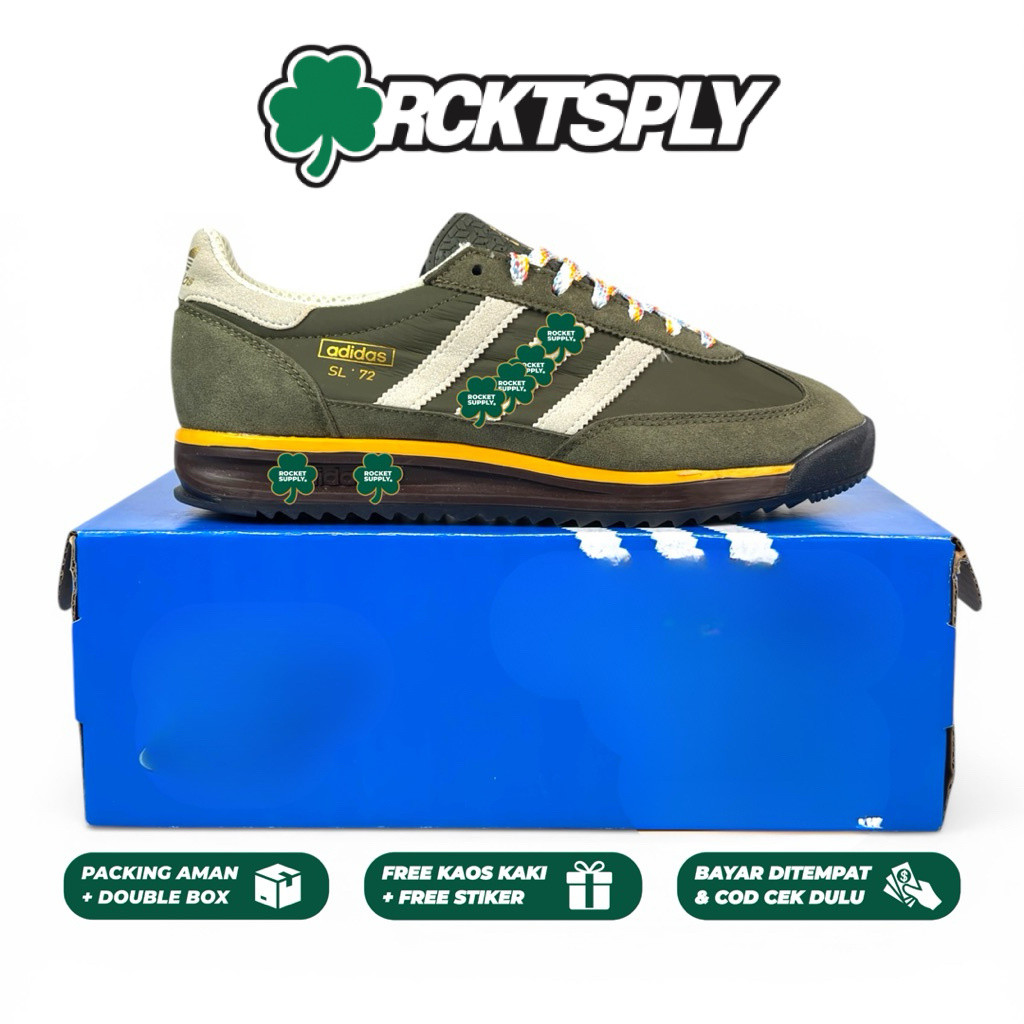 Sepatu Casual Pria Wanita SL - 72 Kalimantan / 100% Baru HIJAU PUTIH