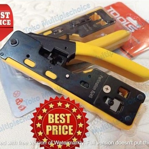 Cifareger_store - Crimp Tool Pass RJ45-Through Crimper for Cat6a Cat6 Cat5 Cat5e 8P8C