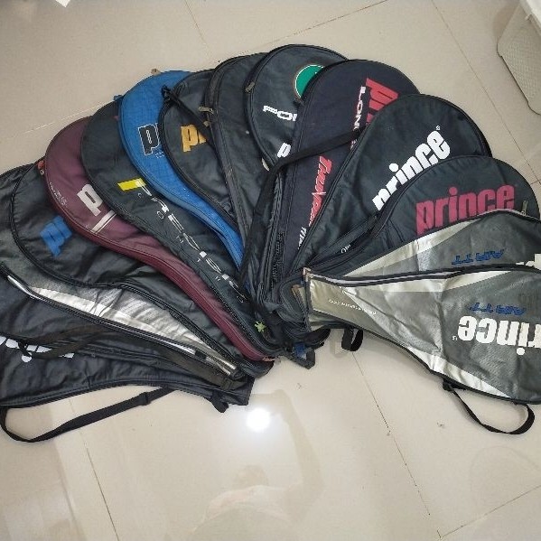 raket tenis prince/ Tas Raket Tenis Kondisi Bekas, Cocok untuk Membawa 1-2 Raket dan Aksesoris princ