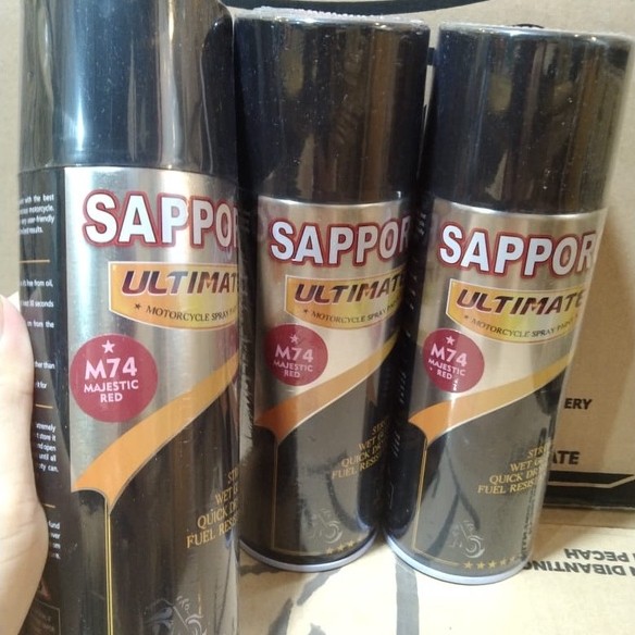 Promo Pilok Pilox Cat Semprot Sapporo Ultimate Saporo M74 Majestic Red Merah Doff Dof 400Ml