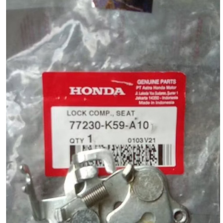 77230K59A10 lock comp seat dudukan kunci jok beat deluxe street vario genio