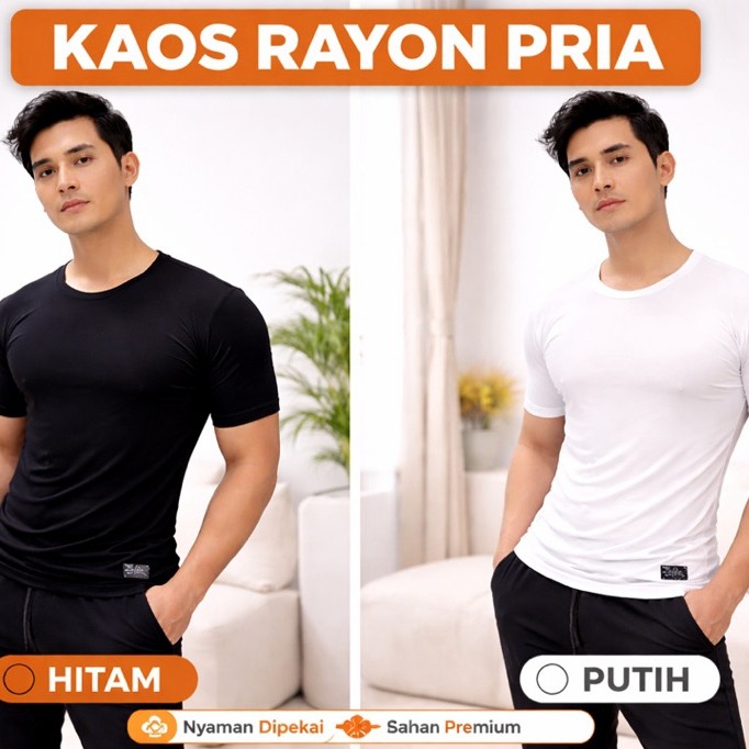 perlengakapan umroh dan haji/kaos pria bahan kaos rayon premium/kaos pria bahan adem/kaos pria muat 