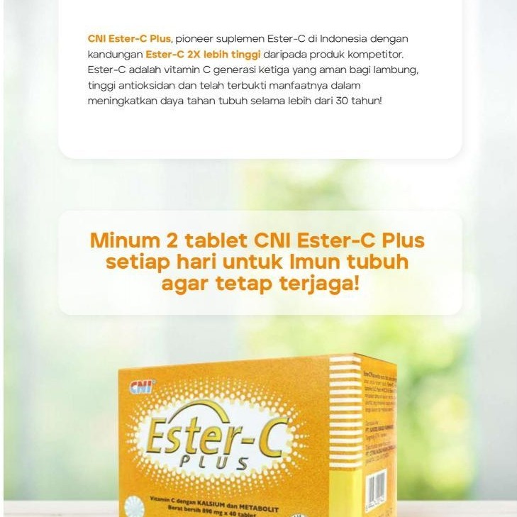 Cni - Ec 500 Kemasan Baru (Ester C Plus) | Suplemen Vitamin C