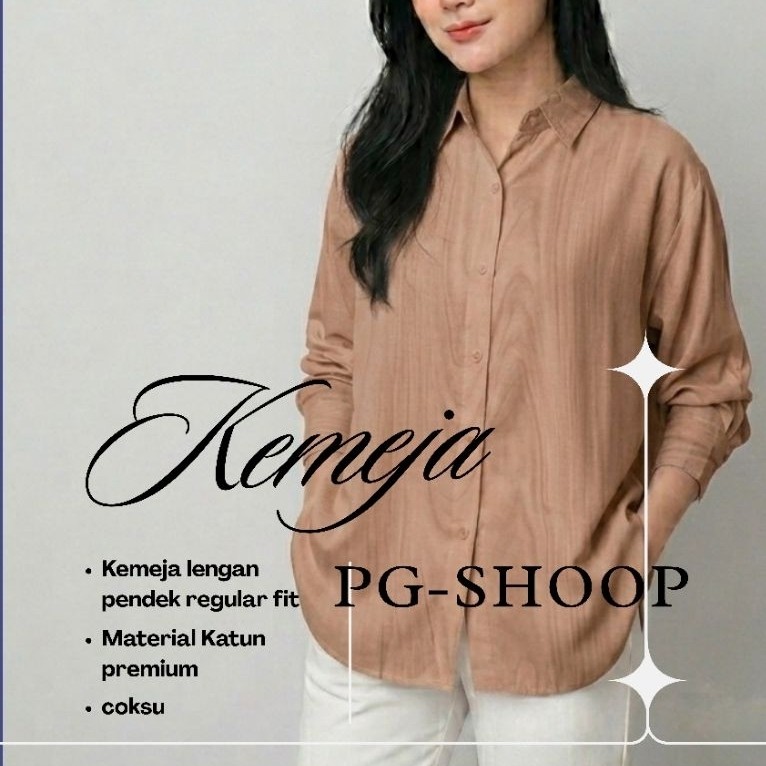 Kemeja Wanita Rayon Twill Premium