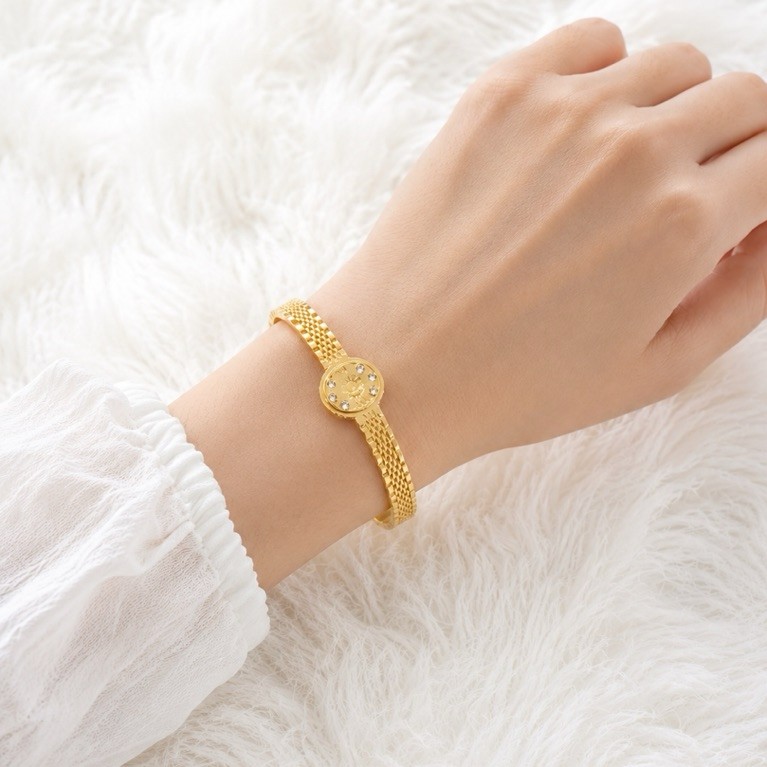 Luxette | Gelang titanium wanita oval Rolex matahari gelang cewek oval Rolex matahari
