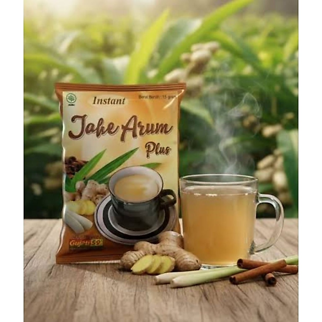 Jahe Instan Gujati Jahe Arum - 20 Sachet, Rasa Nikmat, Menghangatkan Tubuh, Meredakan Mual