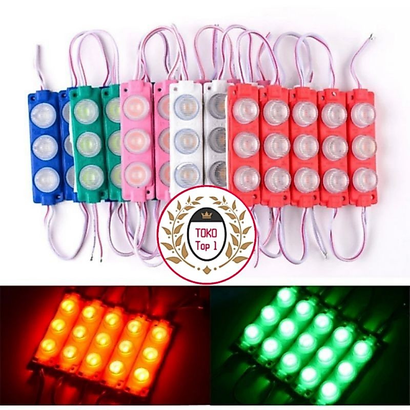 Lampu Led Modul 3 Mata Smd 12Volt Dan 24Volt Waterproof IS