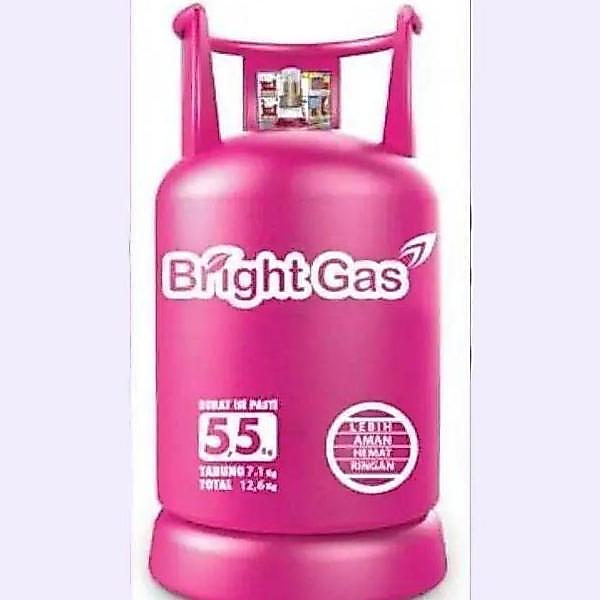 TABUNG GAS ELPIJI LPG 5,5KG - 5.5KG- 5KG PINK BRIGHT GAS(TABUNG + ISI)