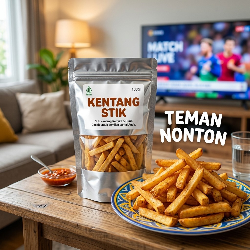 Keripik Sayuran Kentang Stik Crispy 100gr - Cemilan Gurih Renyah - Snack Diet Sehat Non Kolesterol