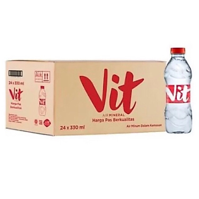 Vit Air Mineral Botol Mini Kecil 330ml 1 dus