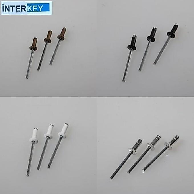 Paku Rivet Warna Blind Rivet 550 Black Brown White 4 MM x 12,7 MM