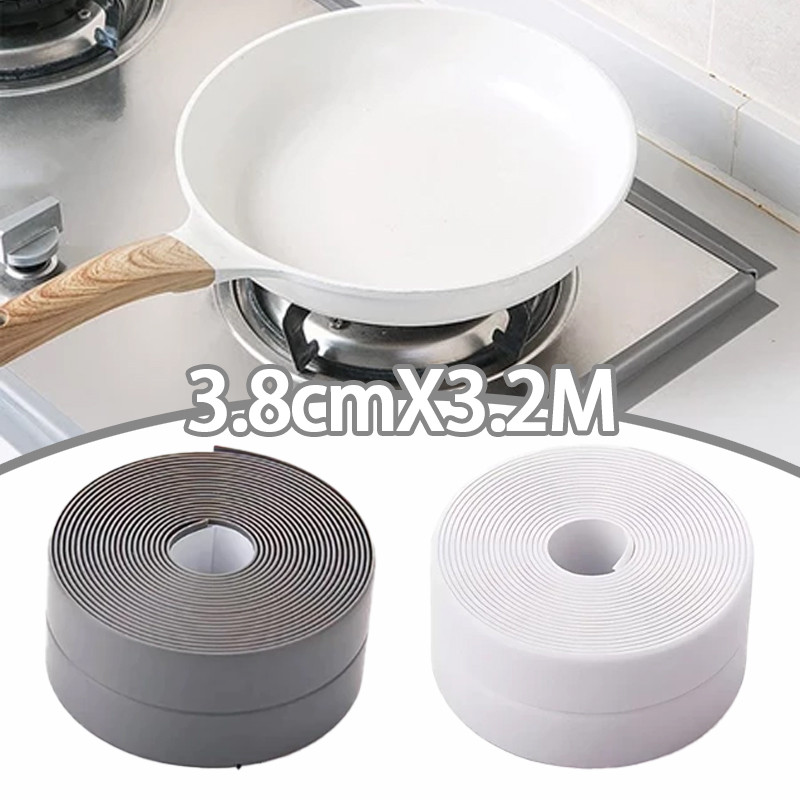 3.2m Tape Perekat Lakban Anti Jamur – Cocok Untuk Wastafel Dapur Dan Kamar Mandi