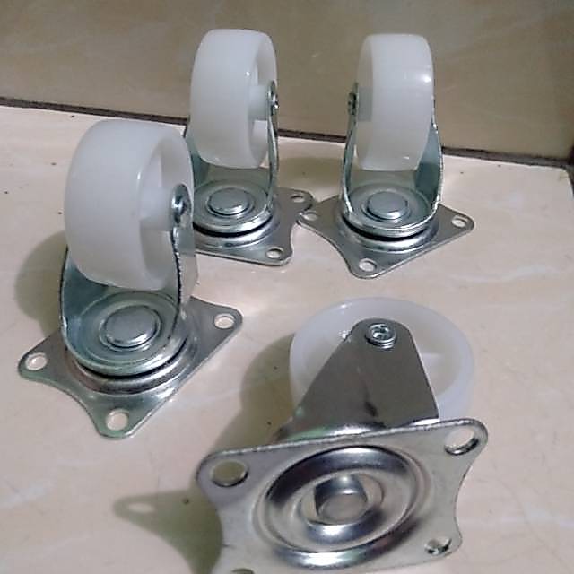 Roda koper gepeng 2" roda etalase pvc