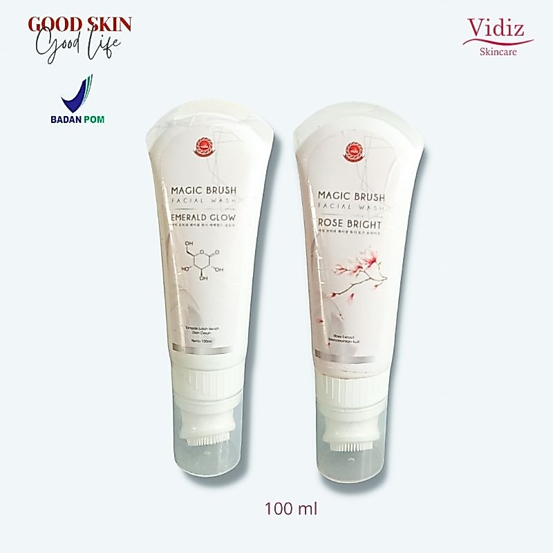 Vidiz Facial Wash Magic Brush | Glow & Rose 100ml | NA18181204012