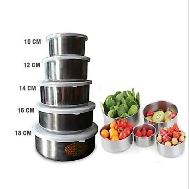 RANTANG SUSUN STAINLESS STEEL MAKANAN PIKNIK TAHAN PANAS BESAR KECIL