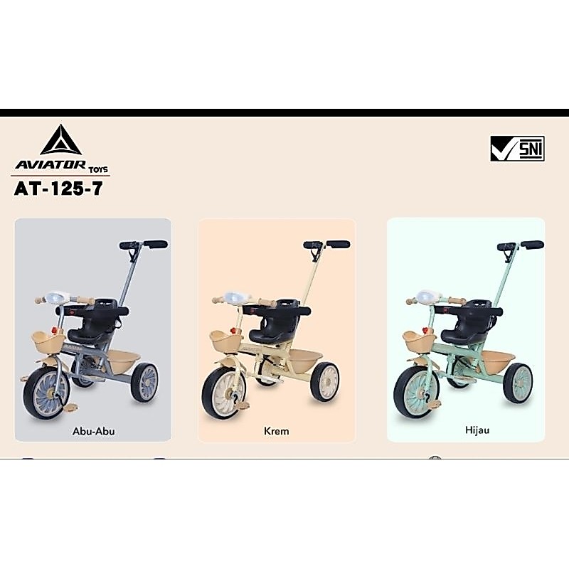 Sepeda Anak Roda 3 (Tiga) Tricycle Stroller Aviator AT-115 AT 115 /  AT 112-7 / AT-105-7 AT 105-7 AT