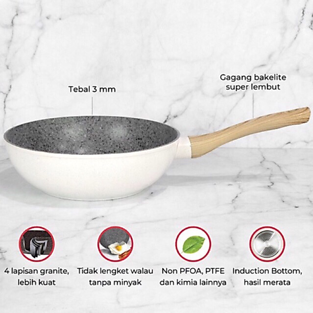 Fry Wok White Granite Cypruz