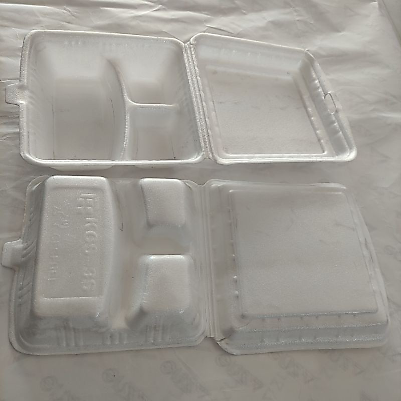 (isi 100 Pcs) Styrofoam Foam Nasi Makanan LUX 03 Sekat (Gosend/Grab Only)