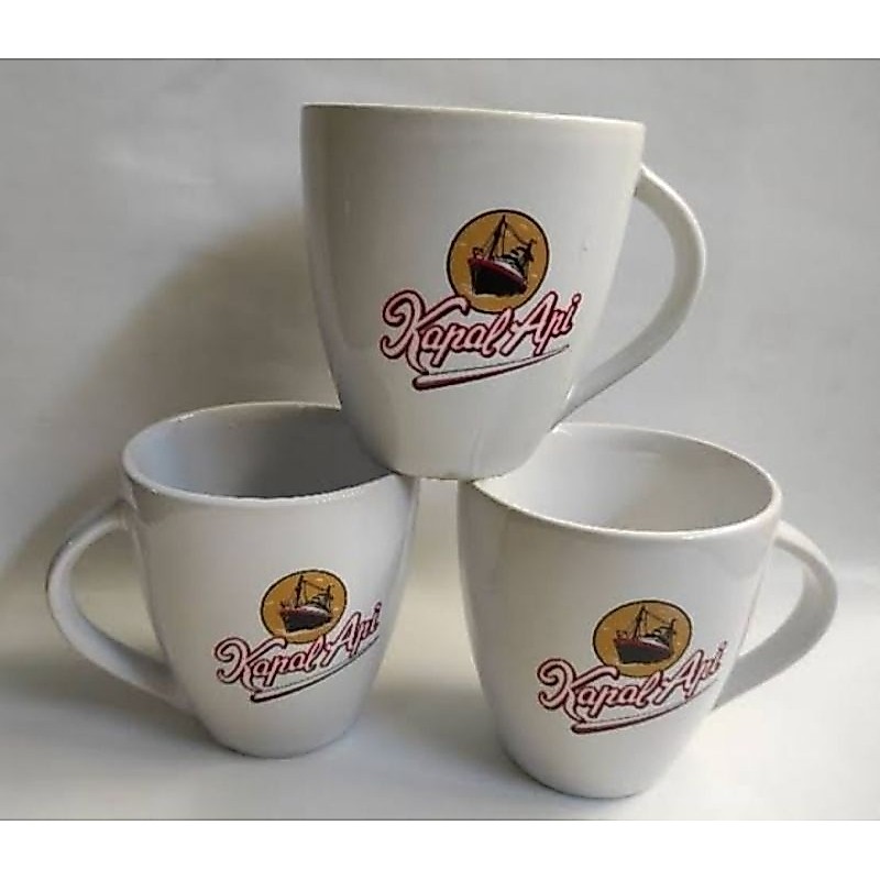 MUG KERAMIK KAPAL API PUTIH