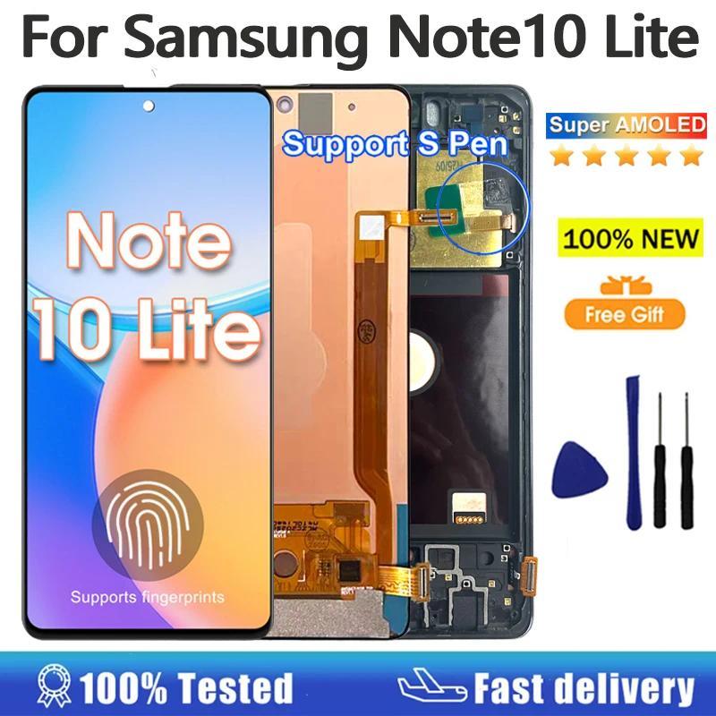 AMOLED splay For Samsung Galaxy Note10 Lite LCD splay Tou Screen gitizer For Samsung Note 10 Lite SM