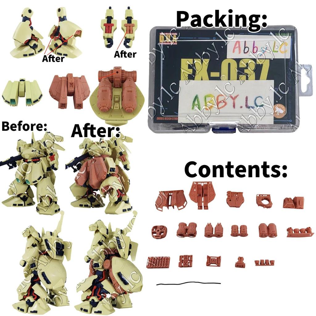 for HG 1144 TheO Anubis EX037 RESIN Heighten Thrusters Energy Pipes Skirt Armor Fuel Tanks Artifact 