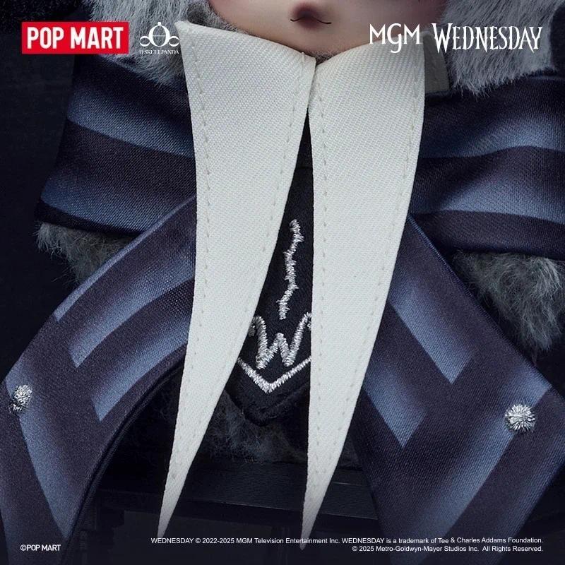 POP MART SKULLPANDA x MGM WEDNESDAY Anime Figure Plush Doll Pendant Blind Box Toys Kawaii Surprise G