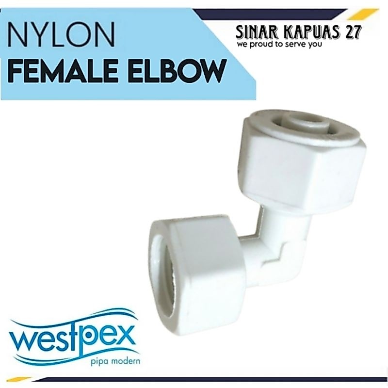 Westpex Fitting Nylon Pipa Pex Pipa Green Female Elbow