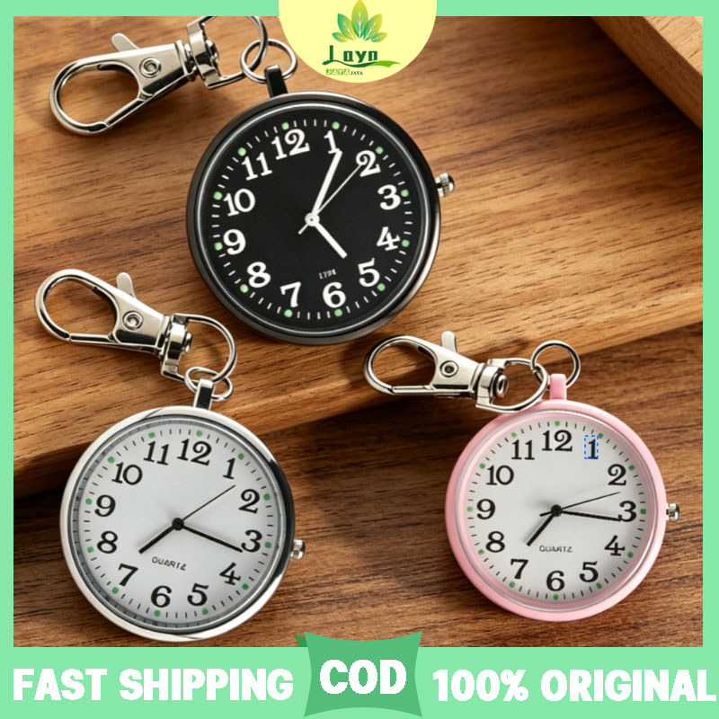 Jam Saku Gantungan Kunci Jam Saku Perawat Hadiah Perawat Mini Pria Wanita Jam Saku Kuarsa Indah