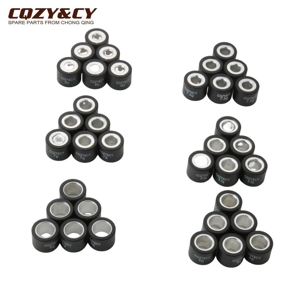6PC Variator Racing Roller Weights 5g-8g 19x15.5mm For Gilera Dna 50 Ice Runner Purejet Storm Typhoo