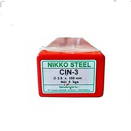 Kawat Las 2.6mm 1Kg NIKKO CIN3 / Kawat Las Steel NIKKO CIN 3/ Kawat Las Besi Cor