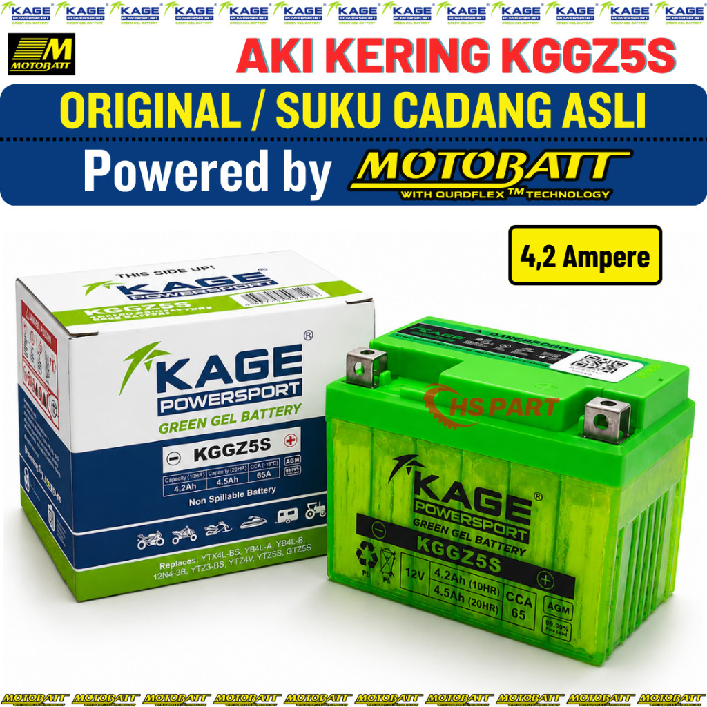Aki Kering Jupiter MX 135 New Original KAGE Motobatt 100%